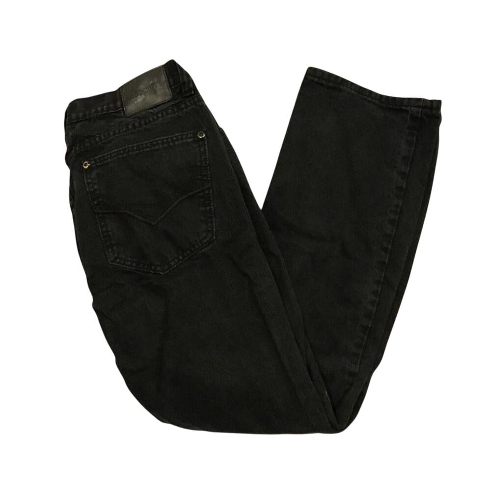 M Society Black Slim Straight Distressed Leg Jeans,